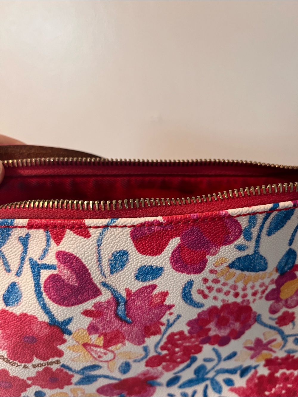 Dooney & Bourke Floral Crossbody Bag in Pink, Blue, Yellow and Cream - Picture 5 of 8